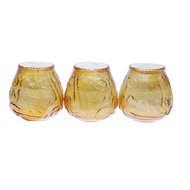 [Yellow - 3 sizes] Combo of 3 jars of lotus bud-shaped scented candles Eden Candle FTRAMART (Size op