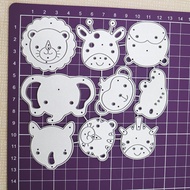 9PC Animal Metal Cutting Dies Paper Embossing Stencil Scrapbooking Greeting Card DIY Handicraft Die 