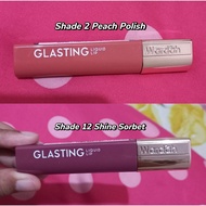 WARDAH Glasting Lip Liquid Shade 2 Peach Polish & Shade 12 Shine Sorbet Preloved