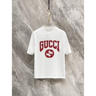 GUCCI/GUCCI 2026 Early Spring New Style Short-Sleeved T-Shirt Men's Women's Couple Style Raglan Slee