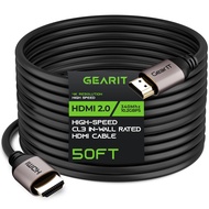 GearIT 4K HDMI Cable in-Wall Rated CL3 High-Speed HDMI 2.0b 4K 60hz 3D ARC HDCP 2.2 HDR 18Gbps