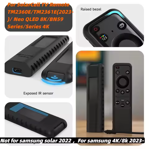 Silicone Remote Control Protective Case for Samsung SolarCell 2023 TM2360E BN59-01432A /01439A TM236