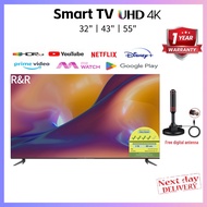 Smart TV 55"/43"/32" 4K UHD Andriod TV| Netflix &amp; Youtube | Dolby Audio | Digital TV | Wifi | Smart TV | HDR 10 | Frameless