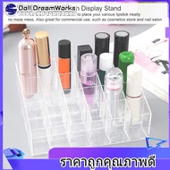 Lipstick Organizer โปร่งใส 24 กริดที่วางลิปสติก Organizer ชั้นวางเครื่องตกแต่งเล็บกล่องเก็บของ