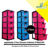 Applelady 5 Tiers Plastic Drawer/5 Tiers Cabinet/Storage Cabinet/Multipurpose/Kabinet Laci Plastik/ 