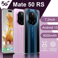 NEW Mate50 Rs touch screen phone 7.2inch smart phone 5G network Android 13.0 memory 12+512 battery 8