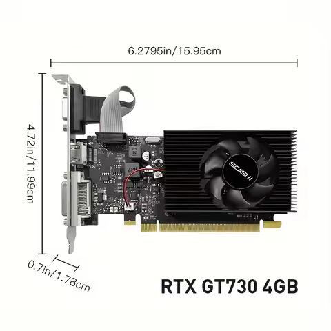 SEJISHI Budget-Friendly GT730 4GB DDR3 GPU - High Definition Video Playback, Low Power Consumption, 