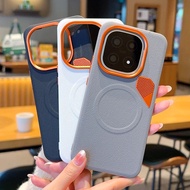 Wireless Magnetic Protective Case Cover for Vivo Iqoo 15 Orange Vent Lens Heightening Back Shell for