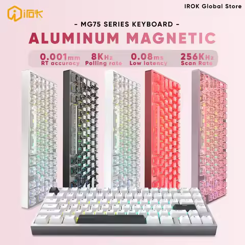 IROK MG75 Pro MG75 Max Gaming Aluminum Magnetic Mechanical Keyboard 75% Rapid Trigger 0.001mm 8Khz 0
