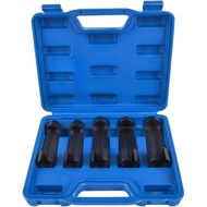 12090 Line Socket Set, Fuel Injection Flare Nut Socket, Black Oxide Finish, 3/8" 17mm 19mm 21mm 22mm