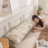 Patchwork Long Pillow Case Washed Cotton Body Pillowcase Double Bolster Cover Hugging Pillow Case 48
