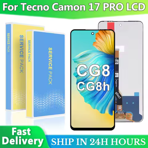Display For Tecno Camon 17 Pro CG8 CG8h LCD Display Touch Screen Digitizer Assembly Panel Replacemen