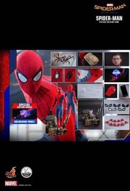 旺角店鋪全新現貨 Hottoys 1/4 scale Spiderman w/ bonus part  QS014B 特別版 QS014