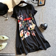 【45-110KG】Women Plus Size Short Sleeve Dress C10260