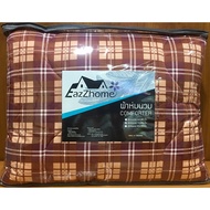 Brown Plaid Duvet Blanket Size 70x90 Inches (6 Feet)