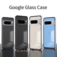 Google Pixel 8A 7 8 Pro 7A Casing Camera Protective Luxury Aluminum Alloy Frame Back Cover Matte Tem