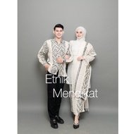 ETHNIC TIED | ONE SET KEBAYA SONGKET KLASIK OF GENDIS WHITE WOVEN KEBAYA SONGKET KEBAYA SET KEBAYA M