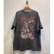 HG METALLICA UNFORGIVEN 1994 PUSHEAD COTTON T-SHIRT เสื้อยืดคอกลมแขนสั้น เมทัลลิก้า ผ้าฟอก วินเทจ สก