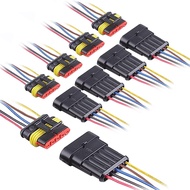 5 Pin Connector Waterproof,5Pin Way Car Electrical Connector,with Wire 16 AWG Marine for Car,Truck,B