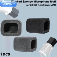 OHWK 1pcs Mic Windscreen Cover, Noise Reduction Flocked Sponge Foam Microphone Muff, Professional Re