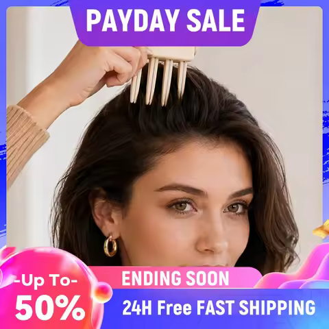 Travel Hair Volumizing Tool Cordless Heated Root Lifting Clip 2-Heat Settings Wireless Styling Clamp