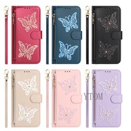 Casing for Samsung Galaxy A15 A25 A35 A55 A14 A24 A34 A54 A13 A23 A33 A53 5G Shiny Butterfly Zipper 