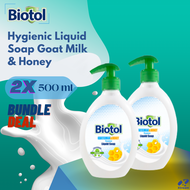 [Biotol] Hygienic Liquid Soap Goat's Milk &amp; Honey 500ml [Bundle of 2 &amp; 4]