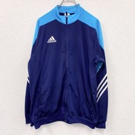 古著adidas運動外套/球衣，藏藍色，L碼