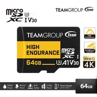TEAM GROUP High Endurance Micro SDXC UHS-I U3 V30 Memory Card - 64GB