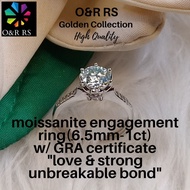 O&R RS moissanite ring with GRA certificate(6.5mm-1ct)