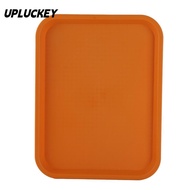 UPLUCKEY Canteen Tray, Rectangle Anti Slip Dinner Plate, Easy To Rinse Plastic Thickened Colorful Re