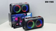ลำโพงบลูทูธ รุ่น BW-1165 ดอก6.5นิ้ว2ดอก ปรับเบส รองรับAUX/TF/USB ปรับแอคโค่ได้ แบตในตัว แถมรีโมท+ไมค
