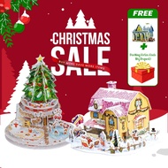 Mini 3D Puzzle | DIY 3D Paper HOUSE Puzzle Toy | Winter House | Children's Intelligence Toys - 1688O