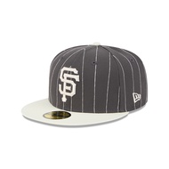 New Era หมวกรุ่น 59FIFTY PACK - STRIPES SAN FRANCISCO GIANTS COOPERSTOWN 2-TONE CHROME WHITE VISOR G