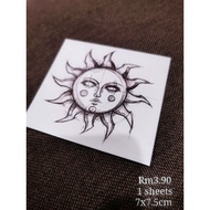 moon & sun tattoo sticker