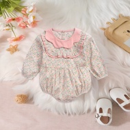Infant Girl Floral Long Sleeve Baby Girl Babyuits Princess Baby Girl Clothes Cotton Onesies