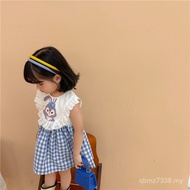 Summer Pure Cotton Little Girl Summer Plaid Skirt Baby Girl Children's Clothing Skirt 2022 Girls Sle