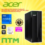 PC ACER ASPIRE XC1785-14100W11S / XC-1785-14100W11S DESKTOP PC ( I3-14100 / 8GDR5 / 512SSD / WIN11H 