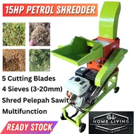 *READY STOCK* 15HP 3 Fungsi Mesin Pelepah Sawit Chopper Shredder Machine Kisar Mesin Hancur Rumput Daun Mesin Gasoline