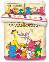 uji - 愉快動物餅 1900針瀛竹活性印床品套裝 (單人)