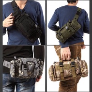 Army Beg Sling Bag Backpack tactical Bag Gear Army Military PUBG Wais tbag Beg Pinggang Lelaki Beg S