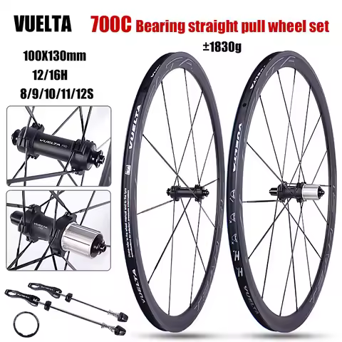 VUELTA 700C Road bicycle wheelset aluminum alloy V brake 4Bearings straight pull ultralight Bicycle 