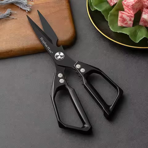 Professional Stainless Steel Bone Scissors Multi Purpose for Butchering Crab Lobster Kitchen Shears 