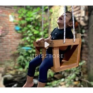 Mahogany children's swing, outdoor swing, indoor