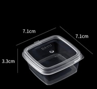 50 pcs/ set 1oz 2oz 3oz 4oz Square Plastic Sauce Container With Lid Bekas Plastik Sos