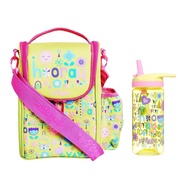 Smiggle Junior Strap Lunchbox & Smiggle Junior Bottle Set - Hooray