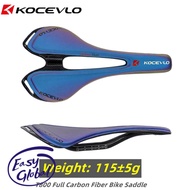 KOCEVLO Full Carbonfiber+Leather Fiber Road Mountain Bike Saddle Seat Cushion Carbon Bicycle Discoloration Cycling Parts