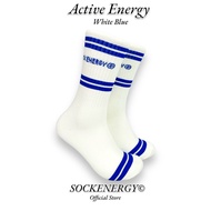 KATUN Sock Energy Active Energy White Blue- Cotton Material, One Size Adult ft