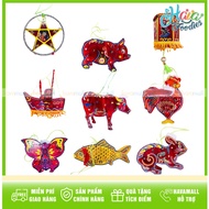 Random Pattern Mini Glass Paper Mid-Autumn Festival Lantern