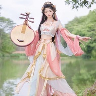 Zhien Dunhuang Flying Hanfu Exotic Style Tsuba Dance Costume Western Costume Ethnic Style Fairy Style Hanfu Han Element Suit Improved Version Hanfu Chinese Style Women's Retro